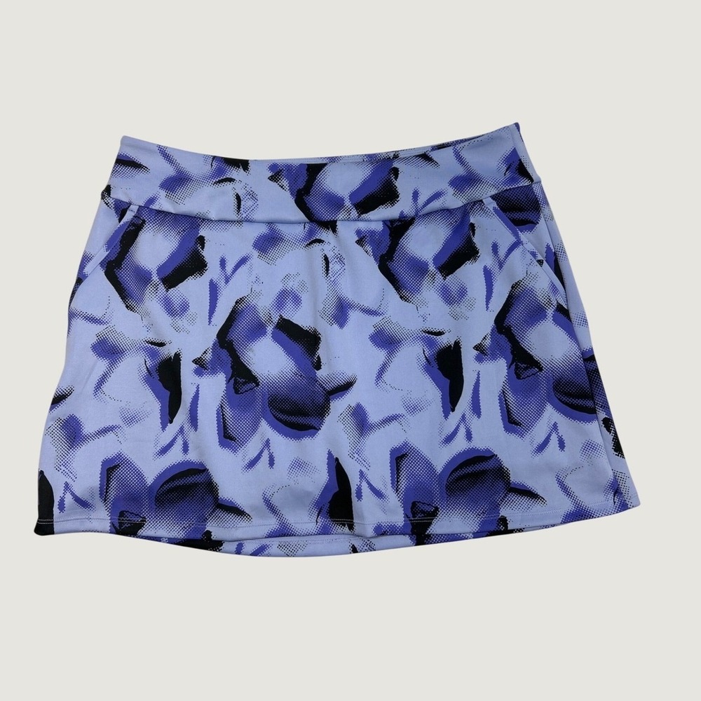 Adidas Golf Skort Women XL Blue Spark Ultimate365 Printed Athletic Skirt NWT